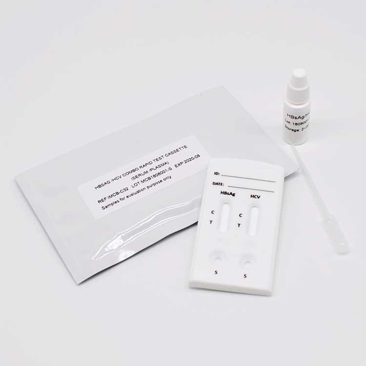 Kit di test rapido 2 in 1 Hbsag Hcv Combo 2 Panel