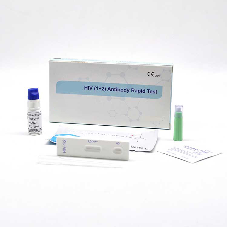 Sangue approvato Ce0123 1 + 2 Kit di strisce autotest per Hiv Aids per uso domestico