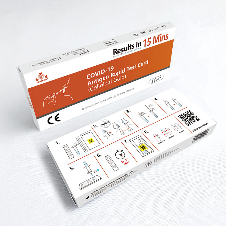 Scheda per test rapido dell'antigene COVID-19 (oro colloidale)